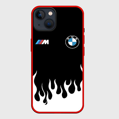 Чехол iPhone 14 BMW БМВ / 3D-Красный – фото 1