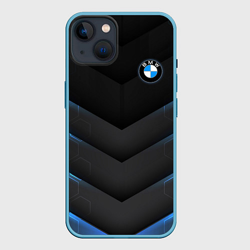 Чехол iPhone 14 BMW / 3D-Голубой – фото 1