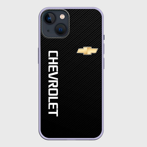 Чехол iPhone 14 Chevrolet / 3D-Светло-сиреневый – фото 1