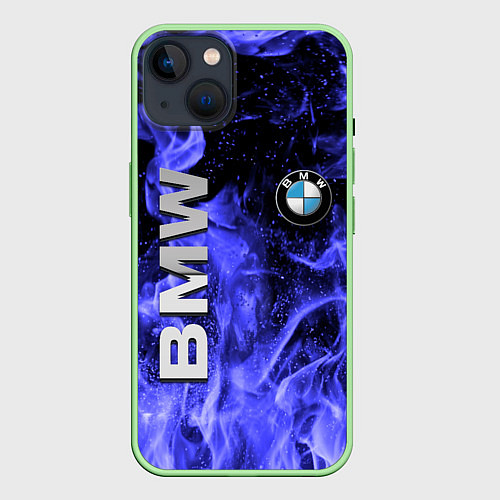 Чехол iPhone 14 BMW / 3D-Салатовый – фото 1