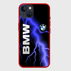 Чехол для iPhone 14 BMW, цвет: 3D-красный