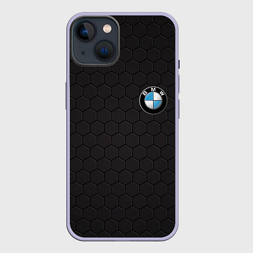 Чехол iPhone 14 BMW / 3D-Светло-сиреневый – фото 1