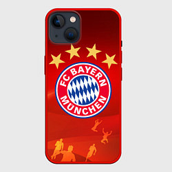 Чехол для iPhone 14 BAYERN MUNCHEN, цвет: 3D-красный