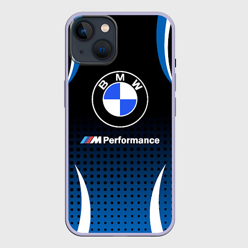 Чехол iPhone 14 BMW / 3D-Светло-сиреневый – фото 1