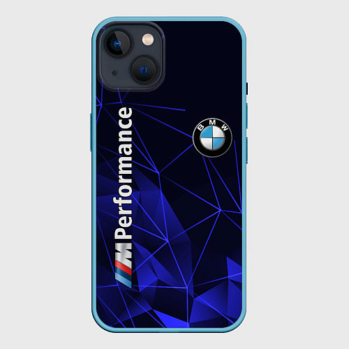 Чехол iPhone 14 BMW / 3D-Голубой – фото 1