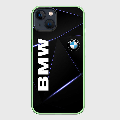 Чехол iPhone 14 BMW / 3D-Салатовый – фото 1