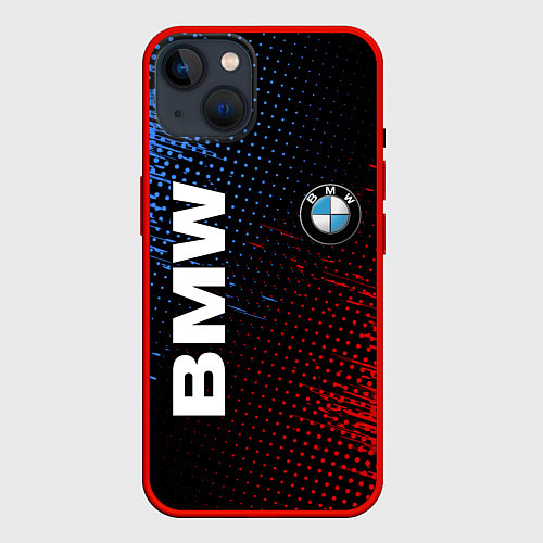 Чехол iPhone 14 BMW ТЕКСТУРА / 3D-Красный – фото 1