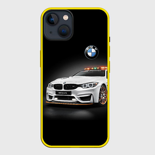 Чехол iPhone 14 Safety car / 3D-Желтый – фото 1