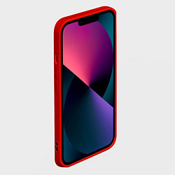 Чехол для iPhone 14 Сноубордист, цвет: 3D-красный — фото 2