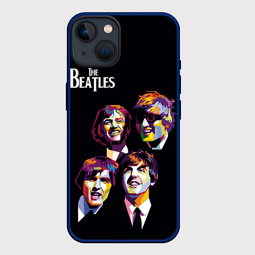 Чехол iPhone 14 The Beatles / 3D-Тёмно-синий – фото 1