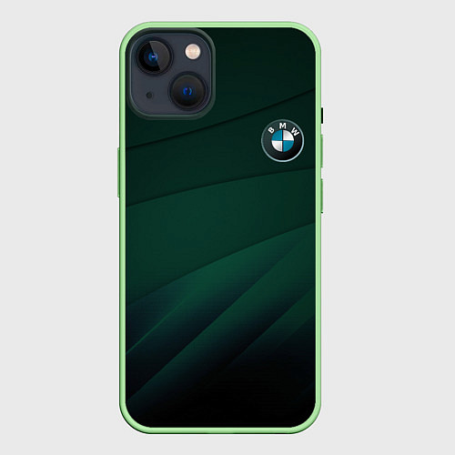 Чехол iPhone 14 GREEN BMW / 3D-Салатовый – фото 1