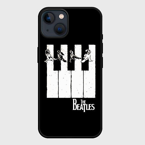 Чехол iPhone 14 THE BEATLES ЗНАМЕНИТАЯ КАРТИНКА / 3D-Черный – фото 1