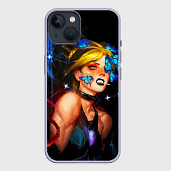 Чехол для iPhone 14 Jojo Stone Ocean Jolyne cujoh, цвет: 3D-светло-сиреневый