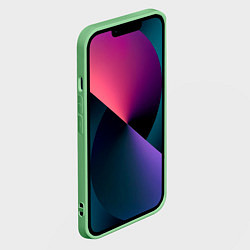 Чехол для iPhone 14 Молния Разводы, цвет: 3D-салатовый — фото 2