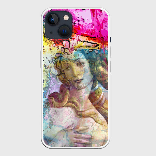 Чехол iPhone 14 Sorry Sandro! Post-art Прости Сандро! Пост-арт / 3D-Белый – фото 1