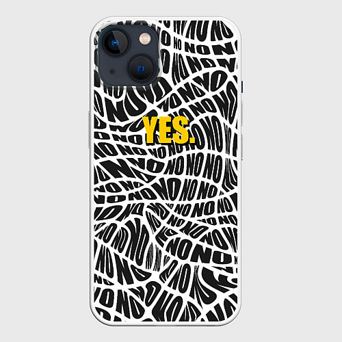 Чехол iPhone 14 No Yes / 3D-Белый – фото 1