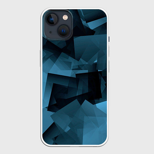 Чехол iPhone 14 Абстрактная геометрическая композиция Abstract geo / 3D-Белый – фото 1