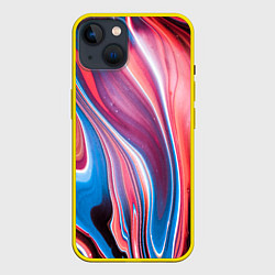 Чехол для iPhone 14 Colorful river, цвет: 3D-желтый