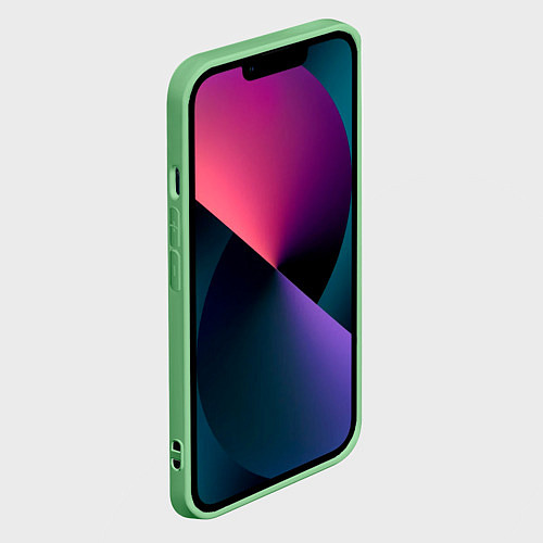 Чехол iPhone 14 The cosmic nebula / 3D-Салатовый – фото 2