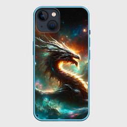 Чехол для iPhone 14 The incredible space dragon, цвет: 3D-голубой