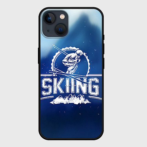 Чехол iPhone 14 Лыжный спорт / 3D-Черный – фото 1