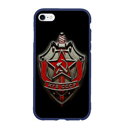 Чехол iPhone 6/6S Plus матовый КГБ, цвет: 3D-тёмно-синий