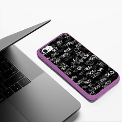 Чехол iPhone 6/6S Plus матовый Минус семь, цвет: 3D-фиолетовый — фото 2