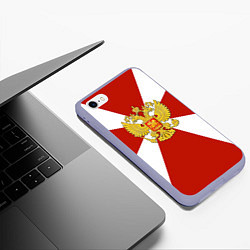 Чехол iPhone 6/6S Plus матовый Флаг ВВ цвета 3D-светло-сиреневый — фото 2