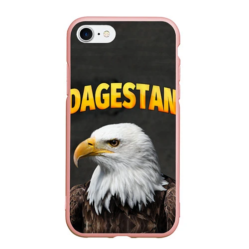 Чехол iPhone 7/8 матовый Dagestan Eagle / 3D-Светло-розовый – фото 1