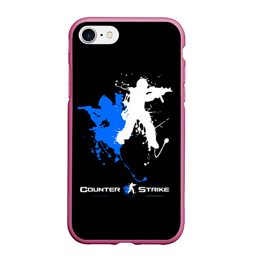 Чехол iPhone 7/8 матовый Counter-Strike Spray / 3D-Малиновый – фото 1
