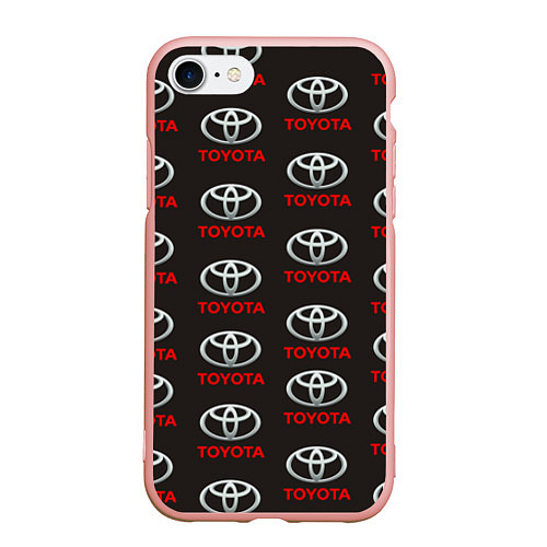 Чехол iPhone 7/8 матовый Toyota / 3D-Светло-розовый – фото 1