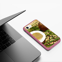 Чехол iPhone 7/8 матовый Кокос, цвет: 3D-малиновый — фото 2