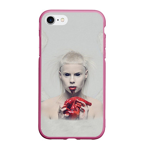 Чехол iPhone 7/8 матовый Die Antwoord: Blooded Heart / 3D-Малиновый – фото 1