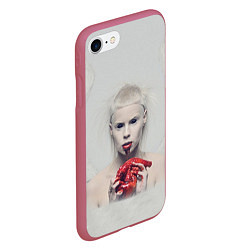 Чехол iPhone 7/8 матовый Die Antwoord: Blooded Heart, цвет: 3D-малиновый — фото 2