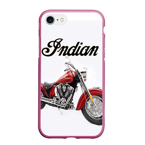 Чехол iPhone 7/8 матовый Indian 4 / 3D-Малиновый – фото 1