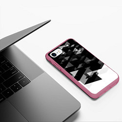 Чехол iPhone 7/8 матовый Trianse, цвет: 3D-малиновый — фото 2