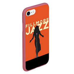 Чехол iPhone 7/8 матовый Fillmore Jazz, цвет: 3D-малиновый — фото 2