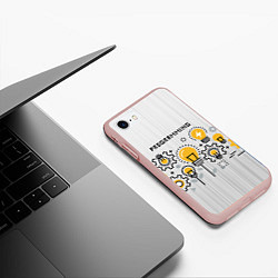 Чехол iPhone 7/8 матовый Программирование 1, цвет: 3D-светло-розовый — фото 2
