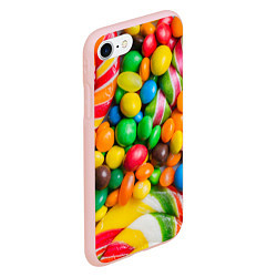 Чехол iPhone 7/8 матовый Сладкие конфетки, цвет: 3D-светло-розовый — фото 2