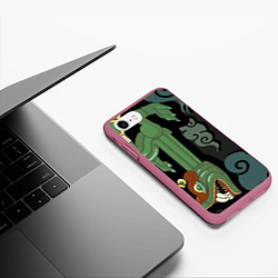 Чехол iPhone 7/8 матовый Cs:go - Fire Serpent Огненный змей, цвет: 3D-малиновый — фото 2