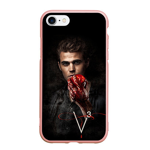 Чехол iPhone 7/8 матовый Stefan Salvatore V3 / 3D-Светло-розовый – фото 1