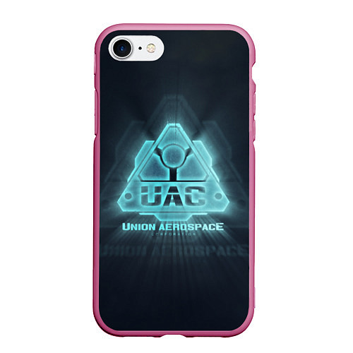 Чехол iPhone 7/8 матовый Union Aerospace corporation / 3D-Малиновый – фото 1