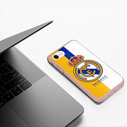 Чехол iPhone 7/8 матовый Real Madrid CF, цвет: 3D-светло-розовый — фото 2