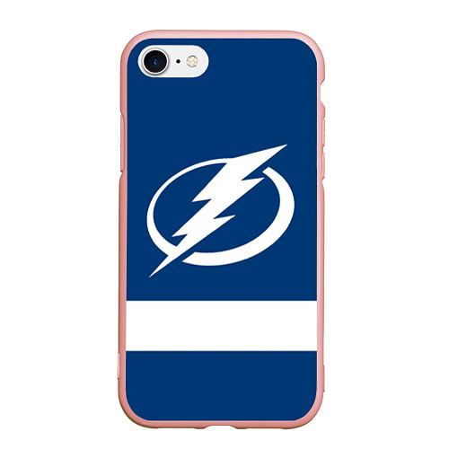 Чехол iPhone 7/8 матовый Tampa Bay Lightning / 3D-Светло-розовый – фото 1
