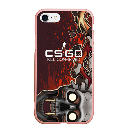Чехол iPhone 7/8 матовый CS:GO Kill Confirmed Style / 3D-Светло-розовый – фото 1