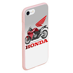 Чехол iPhone 7/8 матовый Honda 2, цвет: 3D-светло-розовый — фото 2