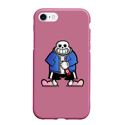 Чехол iPhone 7/8 матовый Undertale, цвет: 3D-малиновый