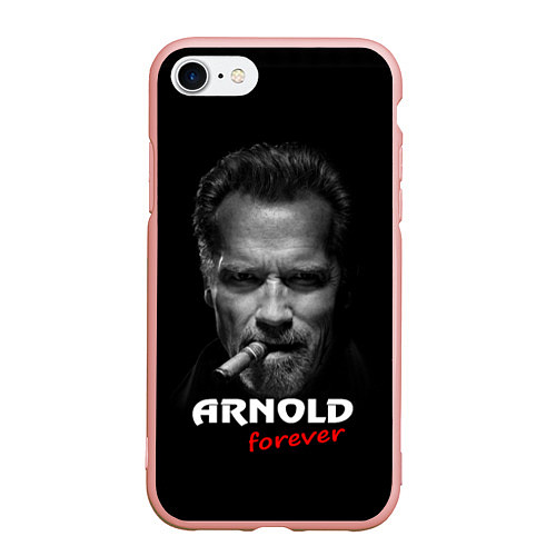 Чехол iPhone 7/8 матовый Arnold forever / 3D-Светло-розовый – фото 1