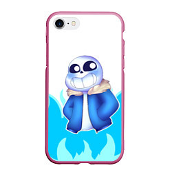 Чехол iPhone 7/8 матовый Sans undertale, цвет: 3D-малиновый