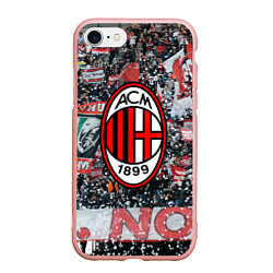 Чехол iPhone 7/8 матовый Milan FC, цвет: 3D-светло-розовый